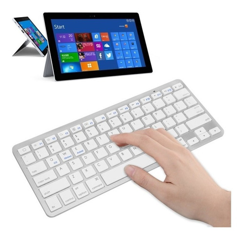 Imagen 1 de 4 de Teclado Inalambrico Bluetooth Windows Mac Bateria Incluida