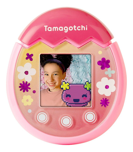 Juguete Retro Tamagotchi Pix Floral Pantalla A Color -rosa