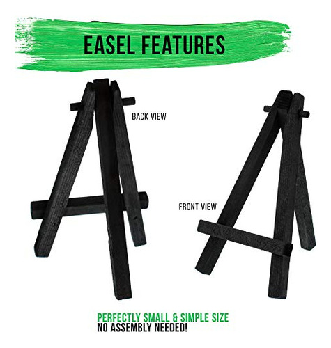 Minicaballete De Madera 5 Negro Pack 24 Unidades