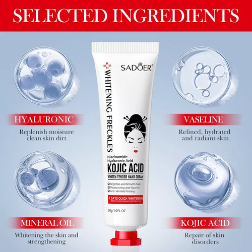 Crema De Manos Sadoer Con Ácido Kójico (3 Piezas)