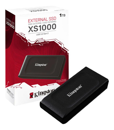 Unidad Estado Solido Kingston Ssd Xs1000 Externo 1tb Usb 3.2 Negro