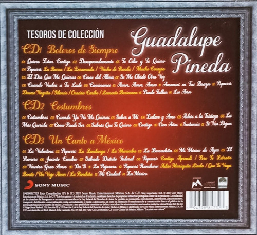 Guadalupe Pineda Tesoros De Coleccion Box 3 Discos Cd