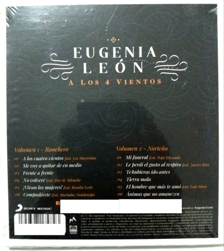 Eugenia Leon A Los 4 Vientos Cd Digipack Original (Usado)
