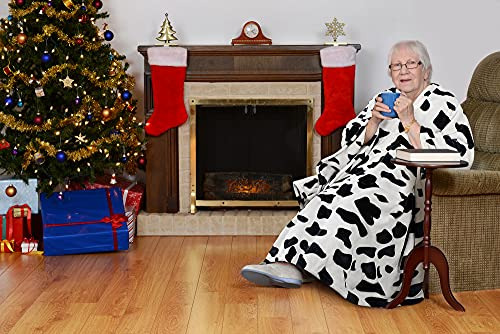 Poncho De Forro Polar Con Estampado De Vaca Catalonia Para A