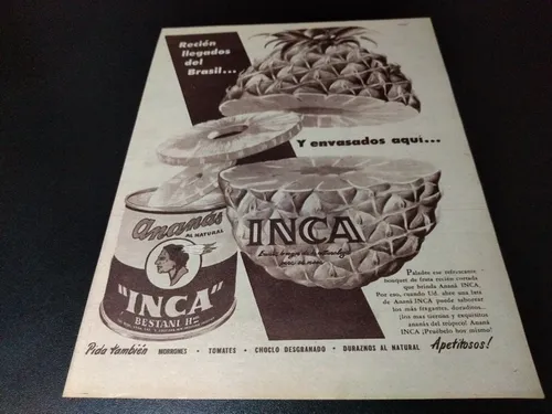 comprar (pb153) Publicidad Clipping Anana En Lata Inca * 1955