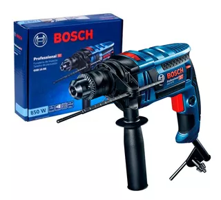 Taladro percutor atornillador eléctrico de 13mm Bosch GSB 16 RE 850W + accesorio con caja de cartón 220V 60hz