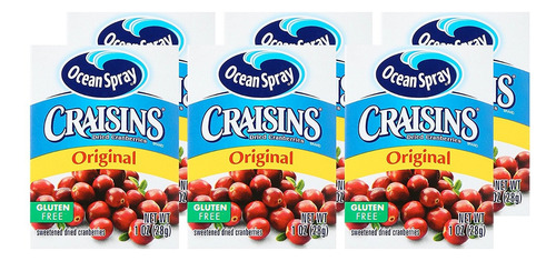 Craisins Arándanos Secos Endulzados Originales, 1 Onza * 6 P