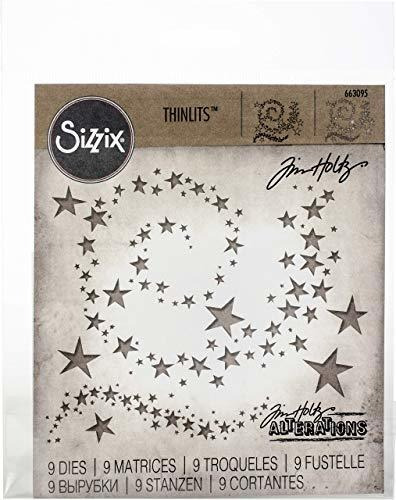 Sizzix 663095 Thinlits Troquel De Estrellas 9 Unidades Talla