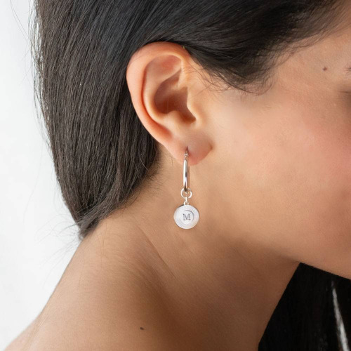 Aretes Personalizados Odeion Con Inicial Plata 925