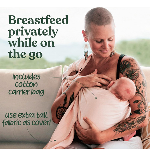 Portabebés Nalakai Ring Sling, Lujoso, De Bambú Y Lino, Mode