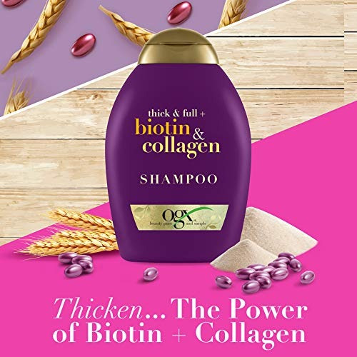 Set De ChampĂș Acondicionador Ogx Thick Full Biotin Collagen