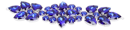 Exquisito Parche Con Diamantes De Imitación De Cristal Azul