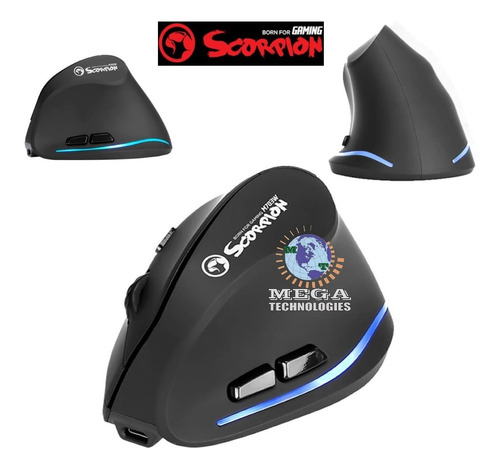 Ratón Inalámbrico Vertical Gaming Scorpion (ma-m703w)