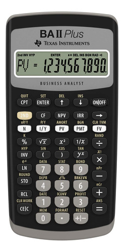 Calculadora Financiera Texas Instruments Ba Ii Plus, Negro S