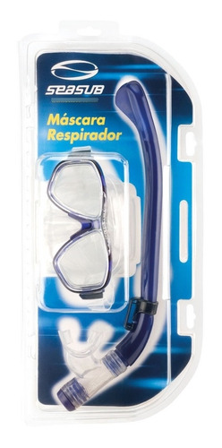 Kit Mergulho Seasub Astra Snorkel Valvulado E Protetor Onda