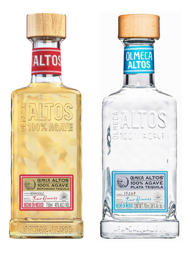 Kit Tequila Altos Plata 750ml + Tequila Altos Resposado750ml