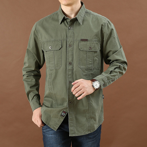 Camisa Táctica Ropa Militar Para Hombre Bolsillo Manga Larga