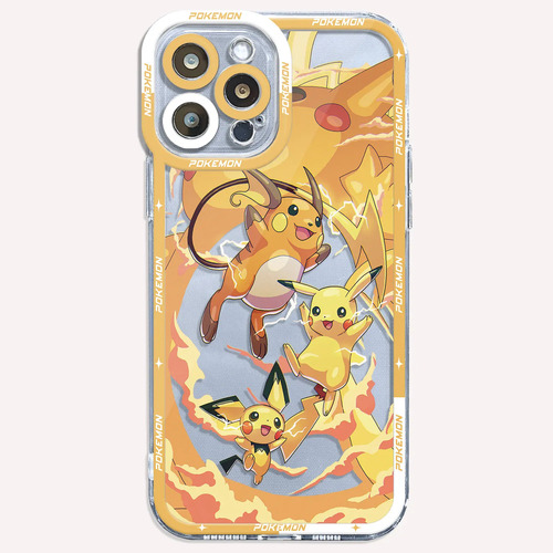 Funda Blanda Pikachu Pokemon Ganger Para iPhone 11 13 14 15