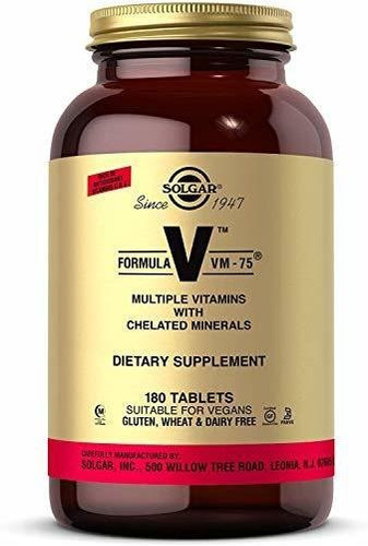 Solgar Formula Vm-75, 180 Tabletas - Multivitaminico Con Min