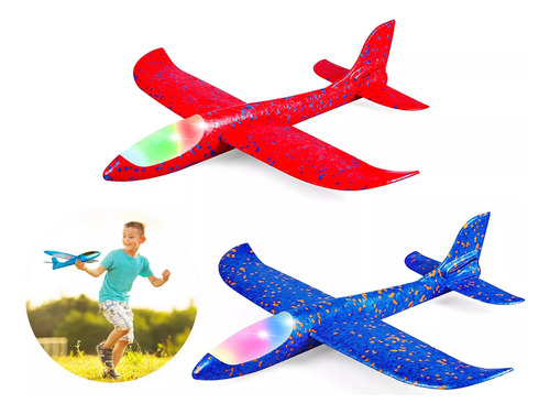 Planeador Avión Led Flexible Lanzamiento Jet Airbus Plumavit