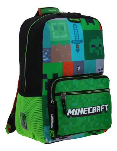 Kit Mochila Lonchera Lapicera Minecraft Mc6639 Chenson