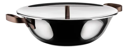 Edo Wok Asa Acero Marron