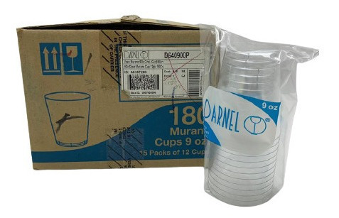 Caja 180 Vaso Murano 9oz Cristal Darnel 5340 28.706 Xavi