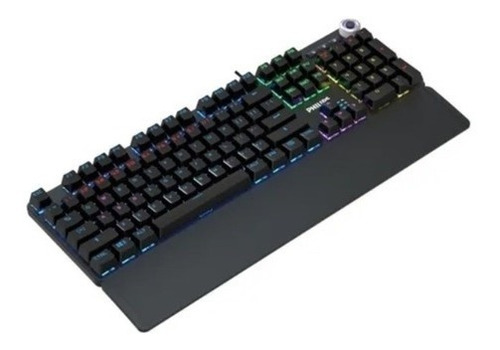 Teclado Gamer Mecánico Philips G605 Rainbow Negro -revogames