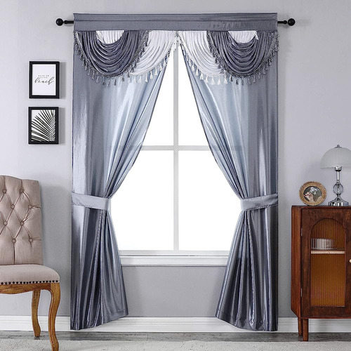 Regal Home Collections Amore Curtains 5-piece Window Curtain