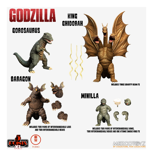 Mezco Godzilla: Destroy All Monsters (1968) - Juego Redondo