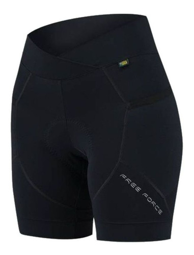 Bermuda Freeforce Feminina Sport Nakai Preta Ciclismo