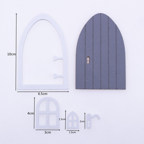Casa De Muñecas De Madera Puerta En Miniatura Decoración