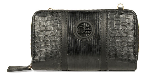 Cartera Grande Cloe Para Mujer Doble Función Y Redpocket Color Negro