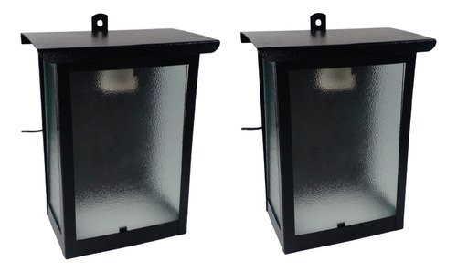 Farol Elegante Con Vidrio Texturado/stipolite Pack X 2 