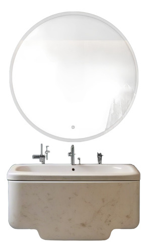 Espejo De Baño Redondo De 50 Cm * 50 Cm Con Luz De 3 Colores