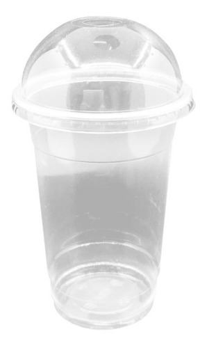 Vaso Transparente Tapa Cúpula - 480ml X 1u - Universo Mágico