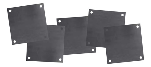 Pack 5 Platinas Hierro Placas Anclaje Perforadas 12,5x12,5cm