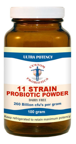 Custom Probiotics Polvo Probiótico 11 Cepas 100g