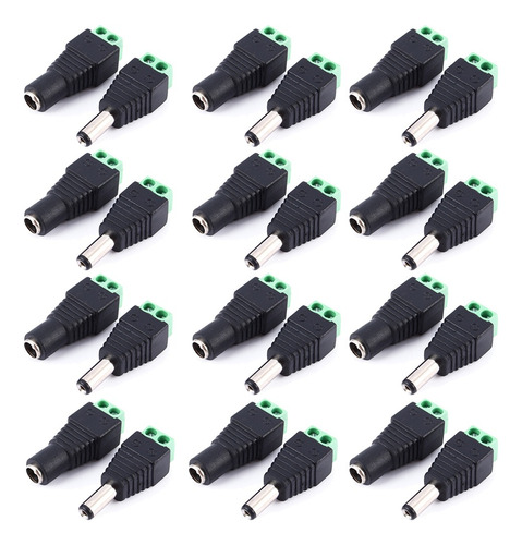 12 Pares Conector Tipo Jack 3.5 Mm Polarizado De 12 V Cctv