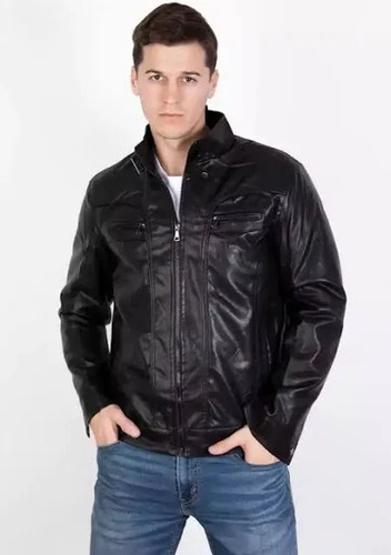 Campera De Cuero Hombre Ecologico Chaqueta  Importada 