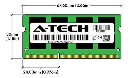 A-tech 16 Gb (2x8 Gb) Ddr3 1333 Mhz Pc3-10600 Cl9 Sodimm 2rx