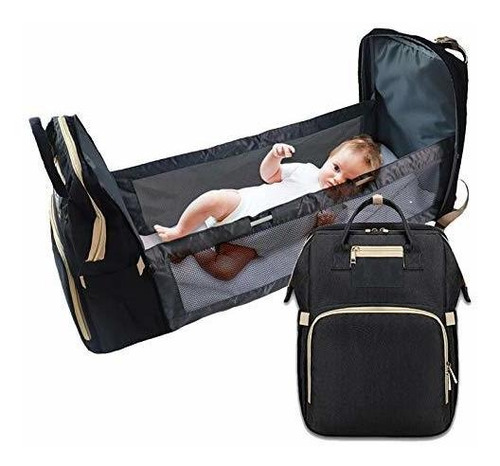 3 In 1 Diaper Bag Travel Bassinet Foldable Baby Bed Portable