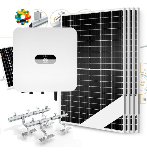 Kit Solar #01 2kw/h / 2ktl Monofásico On-grid Techo De Teja