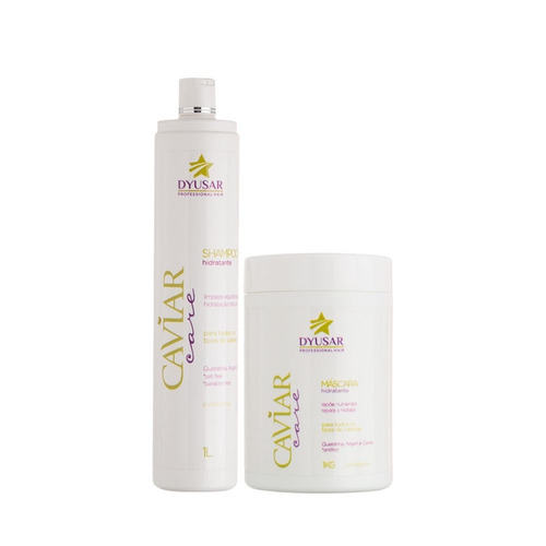 Kit Hidratação E Nutrição Caviar Dyusar Crescimento Capilar