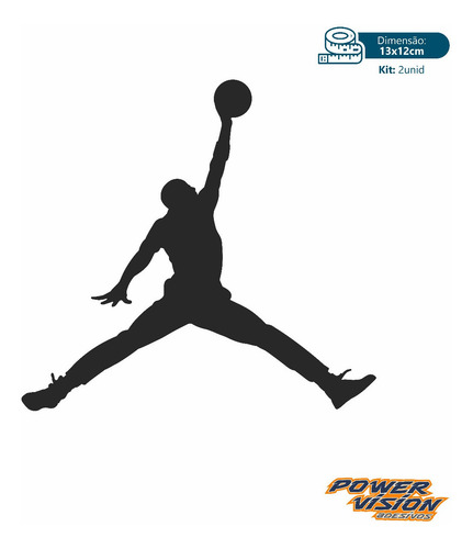 Adesivo Michael Jordan Air Jump Basquete 2unid
