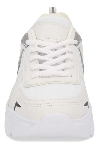 Tenis Mujer Casual Piso Blanco Agujetas 207-69