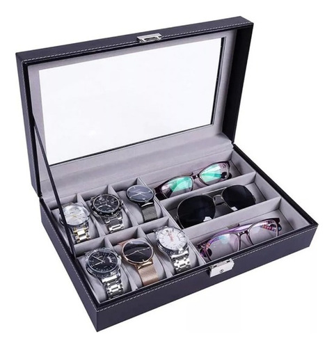 Organizador Relojes Lentes Gafas Sol Joyería Ecocuero