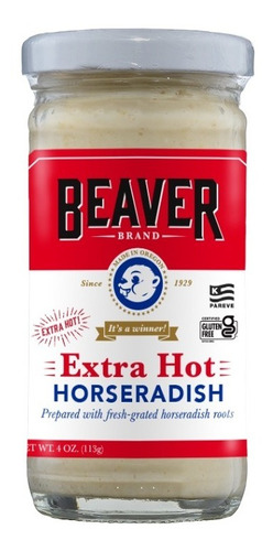 Beaver Horseradish Extra Hot Rábano Extra Picante 113g 