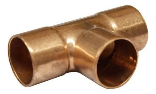 Tê Cobre 22mm Sem Anel 611 Eluma - Kit C/ 5 Unidades