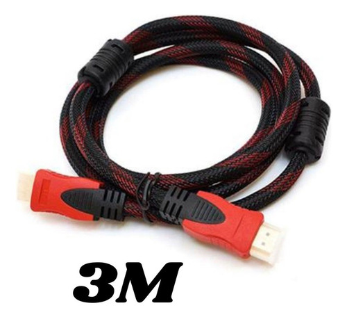 Cable Hdmi 3m Full Hd 1080p Bluray 3d Playstation Xbox Tv